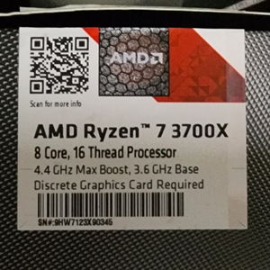 amd 라이젠 7 3700X 8코어 16쓰레드