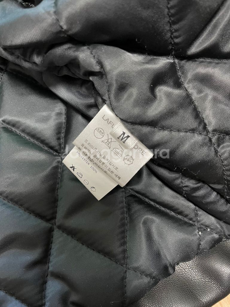 라퍼지스토어 버핑레더 미니멀 포켓 블루종--5