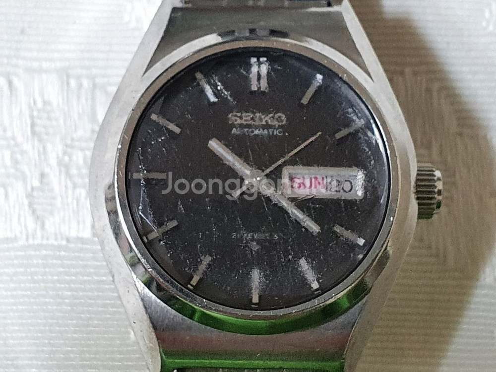 희소 일제 세이코 앤틱 21j 오토매틱 메탈 시계 중고--2