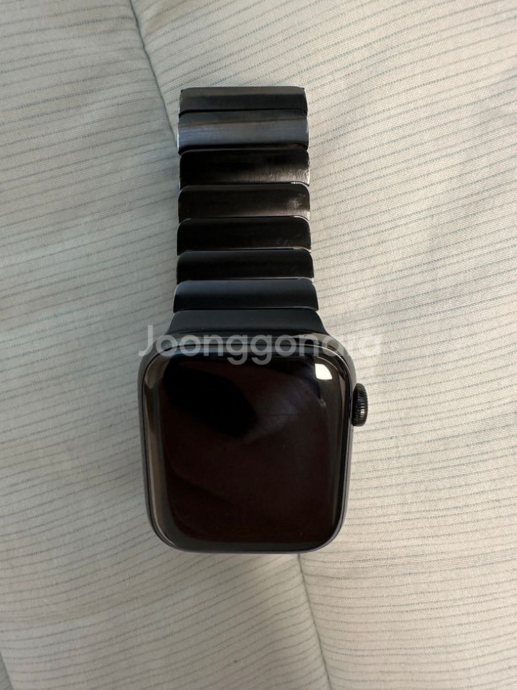 애플워치4 스테인리스 44mm 블랙 gps팝니다--2