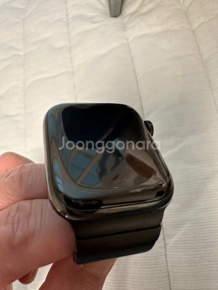 애플워치4 스테인리스 44mm 블랙 gps팝니다--6
