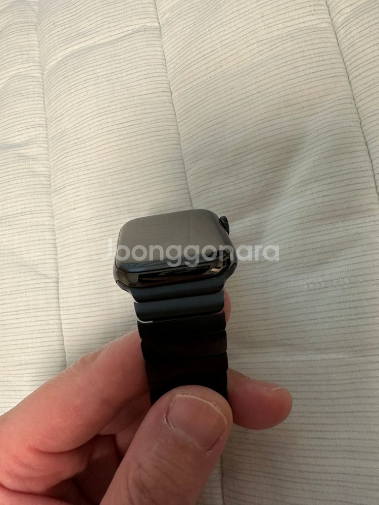 애플워치4 스테인리스 44mm 블랙 gps팝니다--3