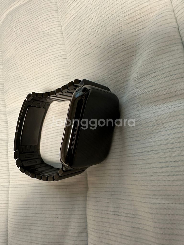 애플워치4 스테인리스 44mm 블랙 gps팝니다--4