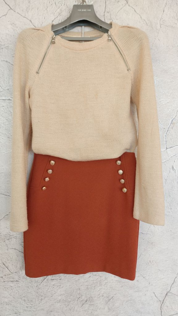 MIXXO 아이보리 프런트지퍼 니트 S--3