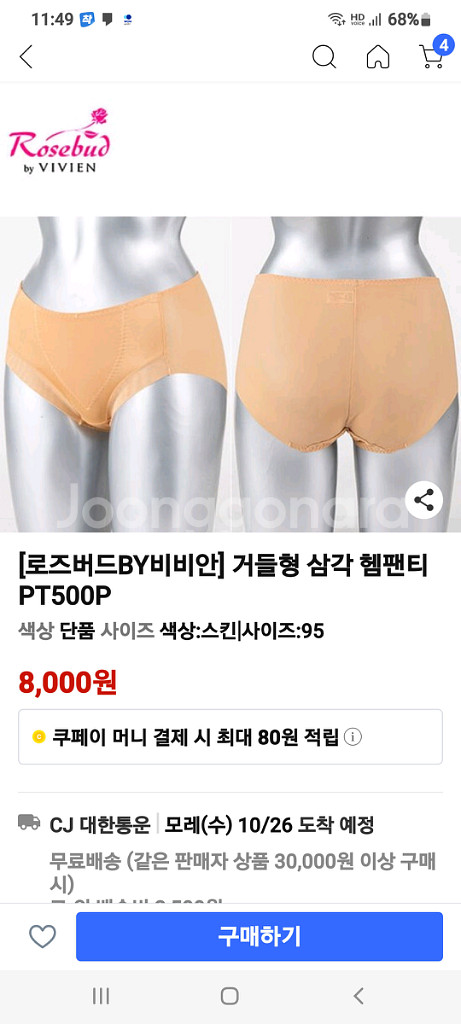 로즈버드비비안 스킨 베이지 팬티95M--1
