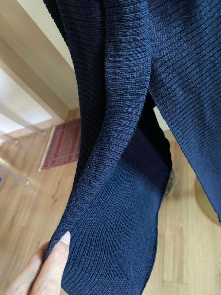 메종 마르지엘라 네이비 라나울 100% 원피스 s--9