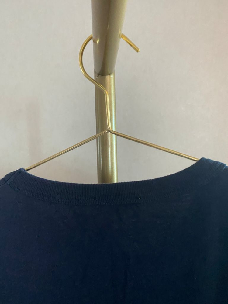 메종 키츠네 네이비 불어 래터링 티셔츠 XL--5