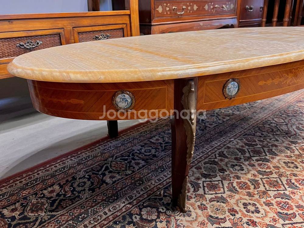 엔틱 명화 테이블,유럽수입거실테이블--6