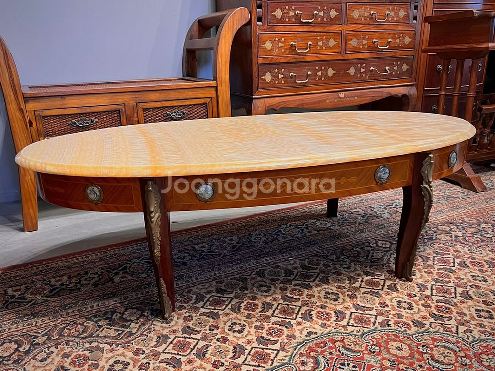 엔틱 명화 테이블,유럽수입거실테이블--1