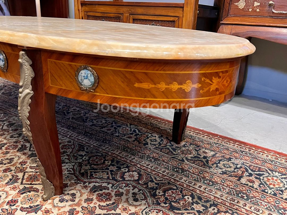 엔틱 명화 테이블,유럽수입거실테이블--9