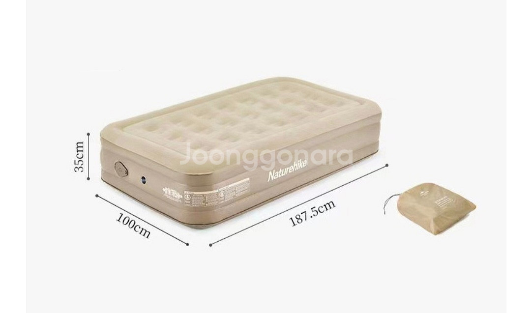 네이처하이크 35cm에어배드 캠핑침대 싱글(펌프 포함)--4