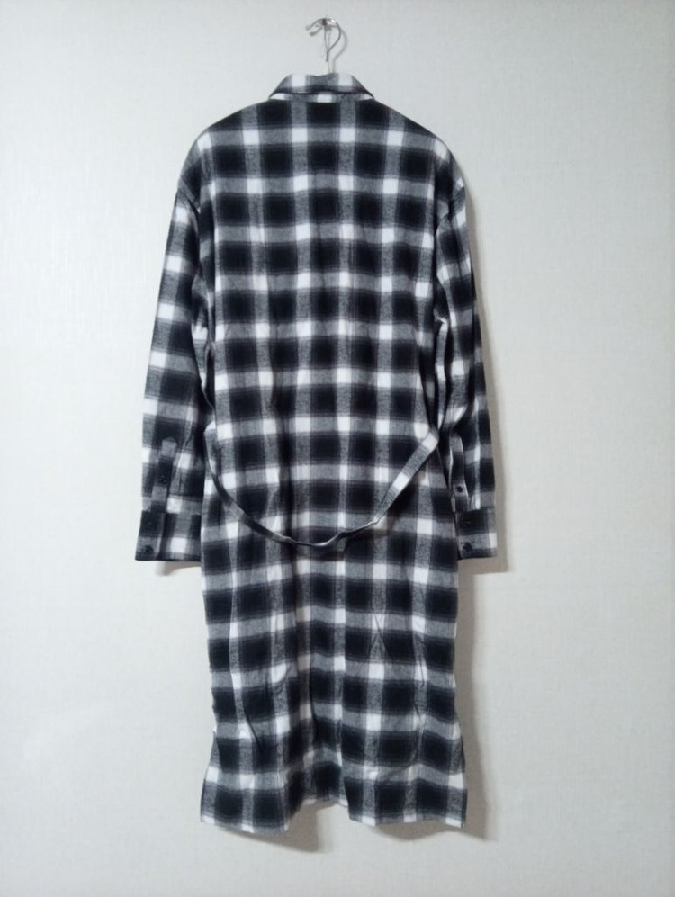 새제품ㆍ체크 약기모 롱셔츠 원피스 이미지