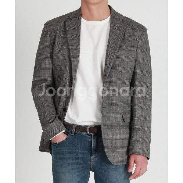 모디파이드 글렌체크 블레이저--3