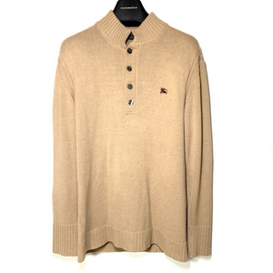 버버리 정품 베이지 카라 니트 티셔츠 95사이즈