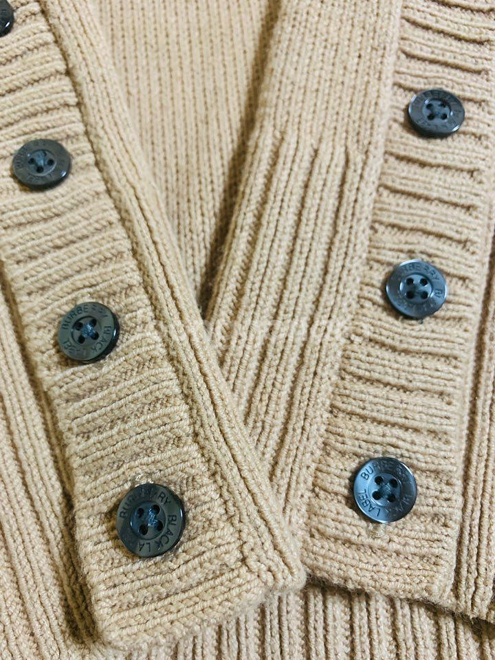 버버리 정품 베이지 카라 니트 티셔츠 95사이즈--4