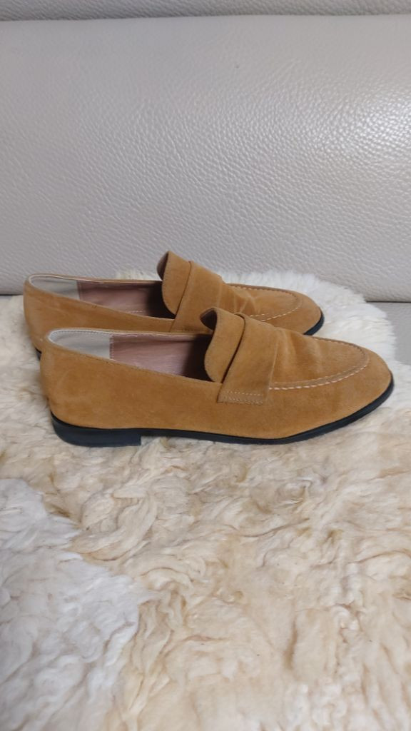 낙타색 스웨이드 세무단화 로퍼 240 이미지