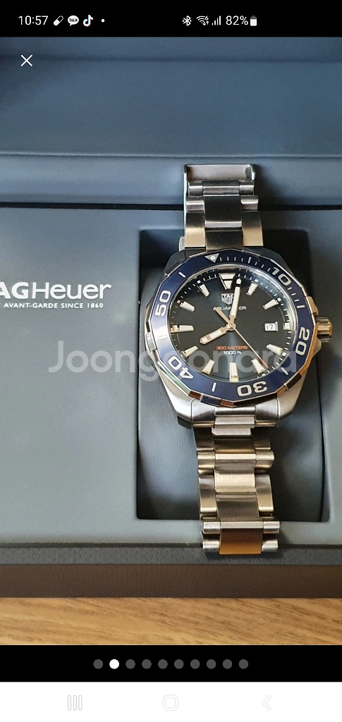 태그호이어 아쿠아레이서 쿼츠 남자메탈명품시계--6