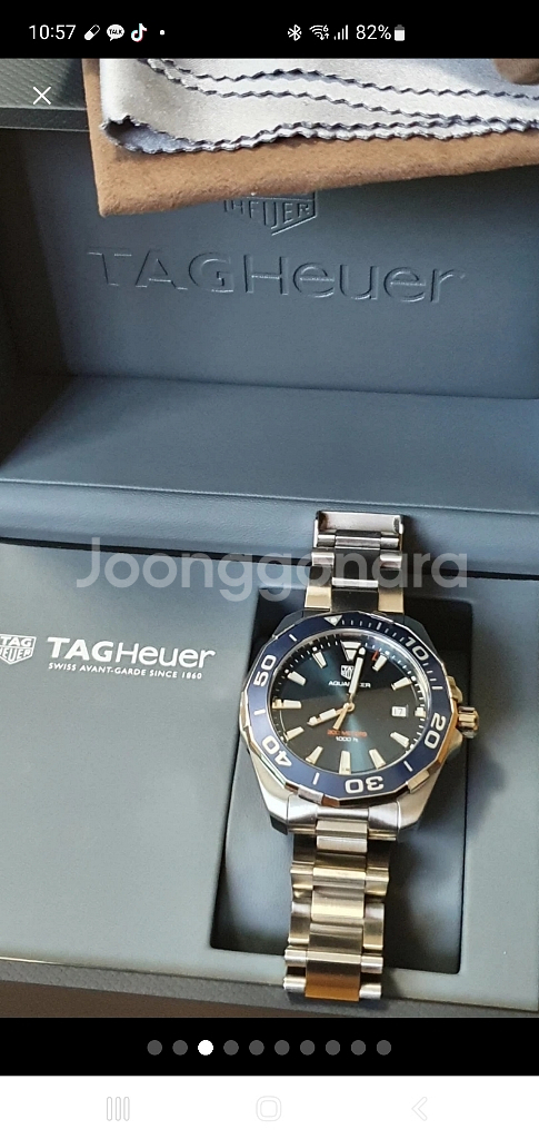 태그호이어 아쿠아레이서 쿼츠 남자메탈명품시계--5