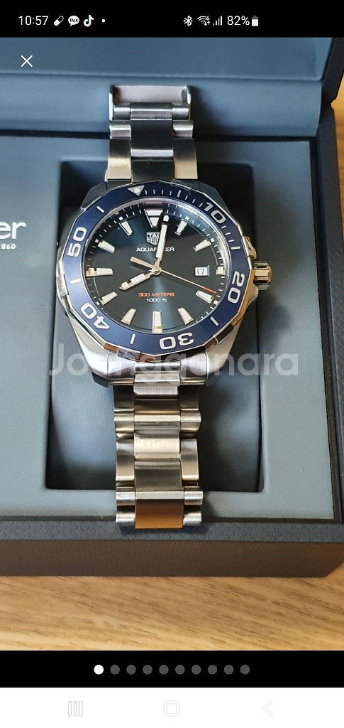 태그호이어 아쿠아레이서 쿼츠 남자메탈명품시계--7