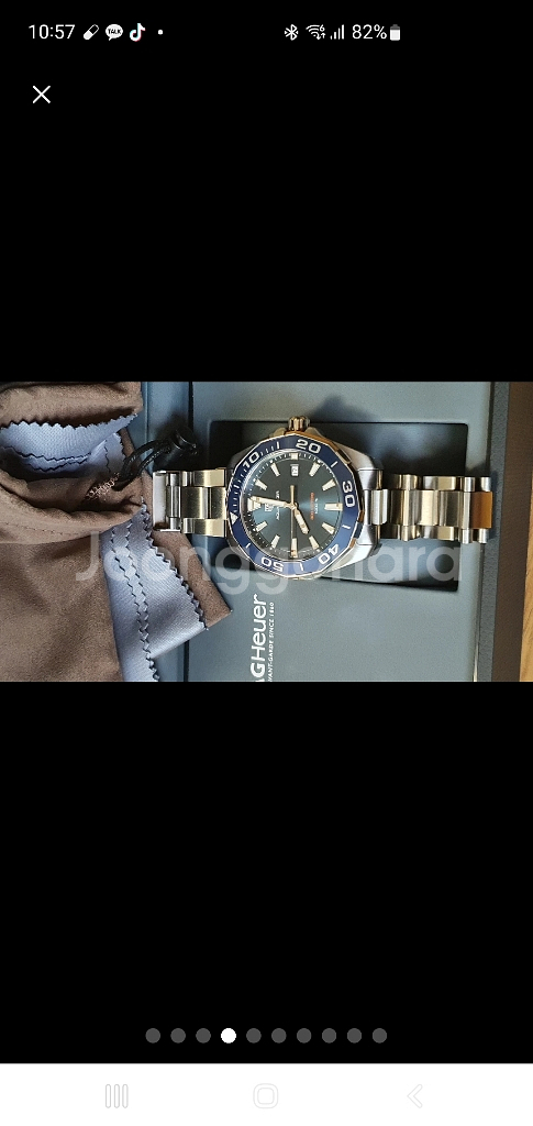 태그호이어 아쿠아레이서 쿼츠 남자메탈명품시계--4