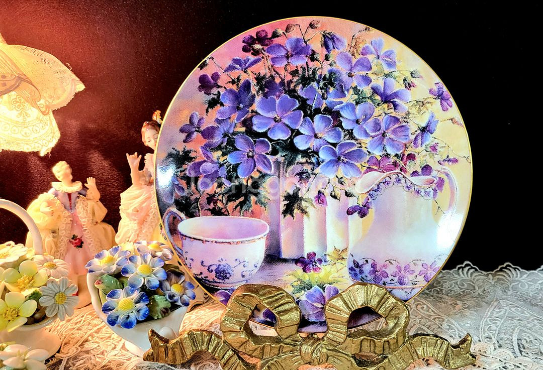 (레어템) 영국웨지우드 한정판 floral장식접시--0