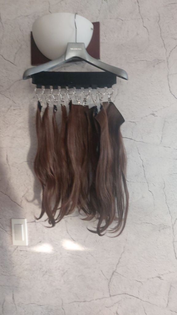 바디프로필 헤어피스 풀세트 7피스 (브라운)붙임머리--2