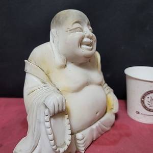 백석 자연석 포대화상 불상