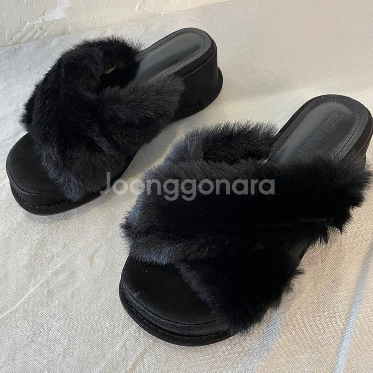 통굽,토끼털,슬리퍼,어그,230,240,250,245--5