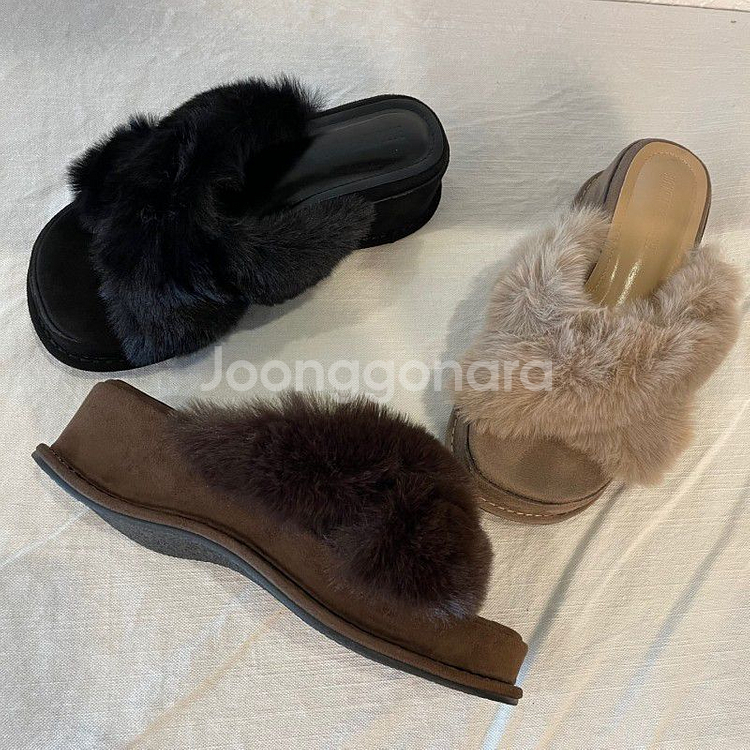 통굽,토끼털,슬리퍼,어그,230,240,250,245--1