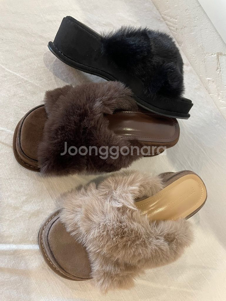 통굽,토끼털,슬리퍼,어그,230,240,250,245--3