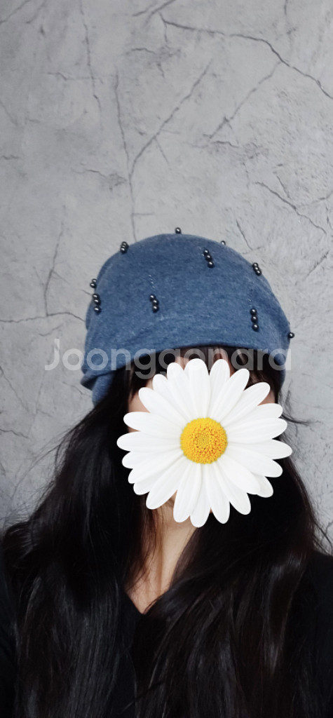 [모자정리] 스카이블루 비즈 비니 프리사이즈--2