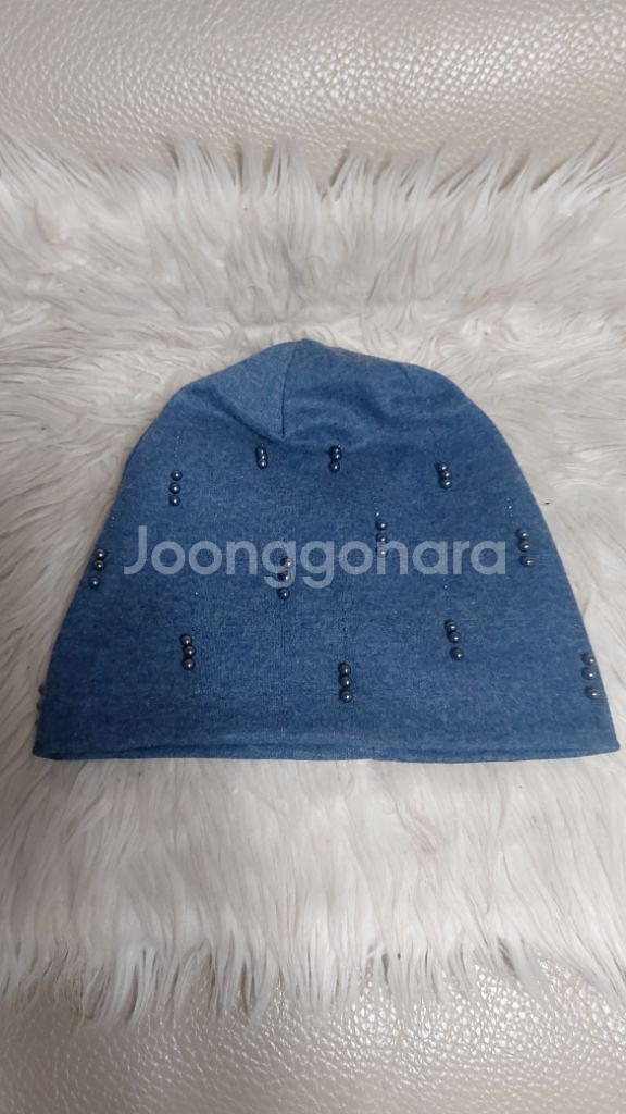 [모자정리] 스카이블루 비즈 비니 프리사이즈--4