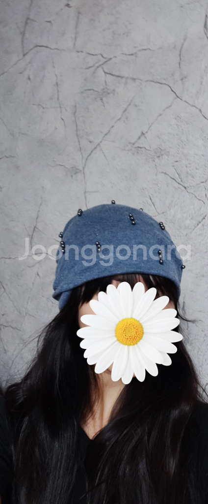 [모자정리] 스카이블루 비즈 비니 프리사이즈--1