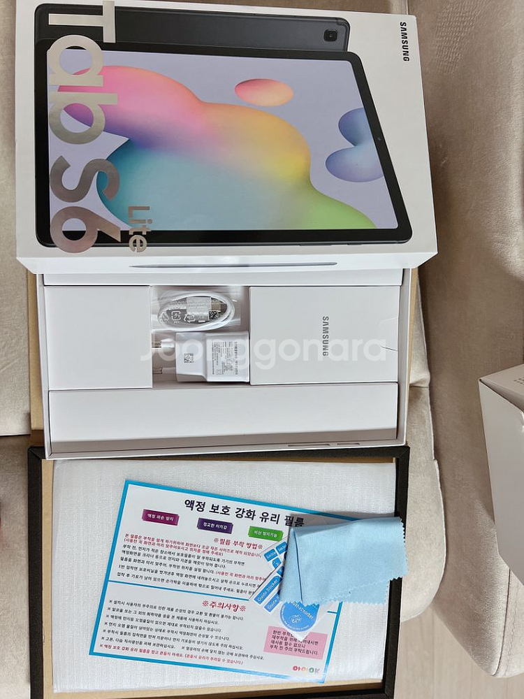 삼성갤럭시탭 s6 lite s6라이트 풀박 거의새것--7
