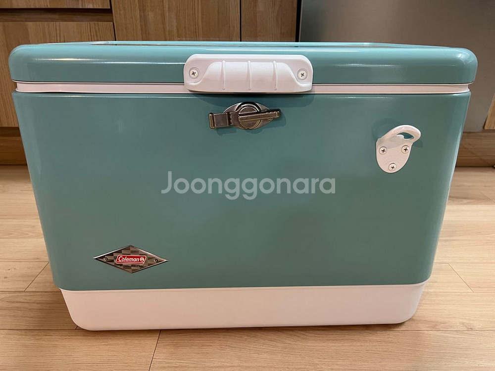 콜맨 스틸쿨러 60주년 터쿠아즈54쿼터 아이스박스--0