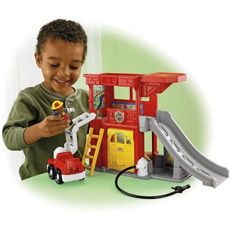 피셔프라이스 리틀피플 소방차놀이--0