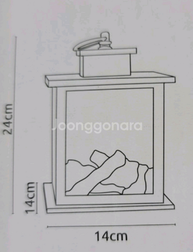 불멍무드등 캠핑조명 화로대 벽난로조명--3