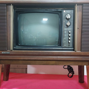 오래된 희귀 금성자바라흑백 Tv
