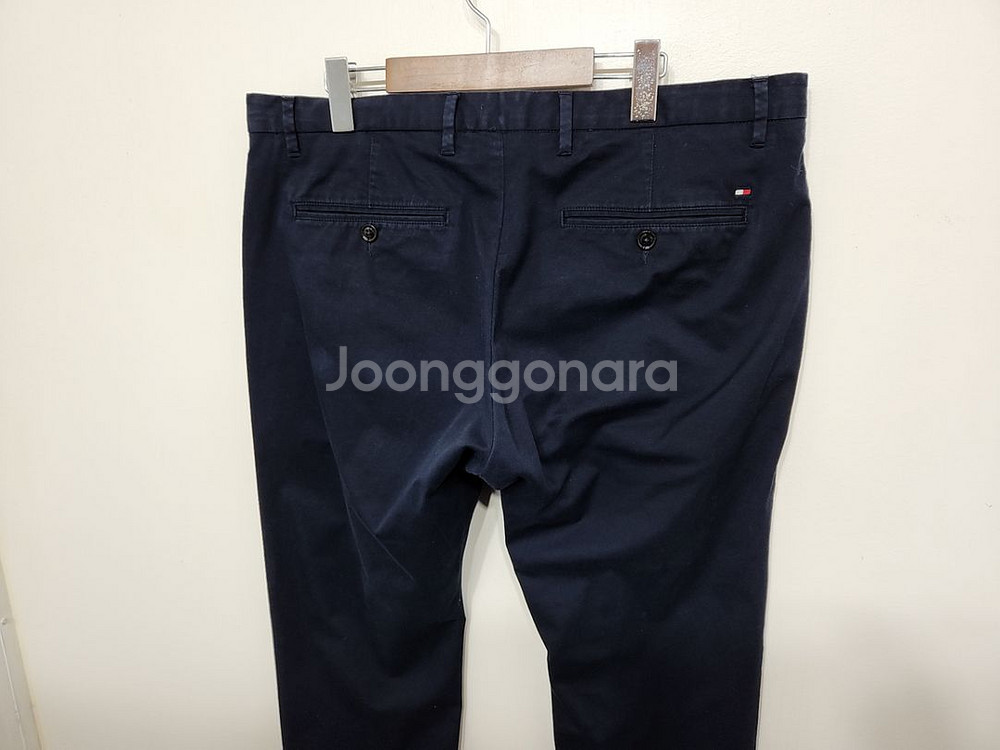 타미힐피거 빅사이즈 면바지 네이비 스판 치노팬츠--6