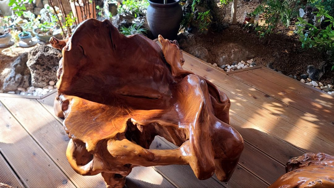 고목뿌리탁자셋트--3