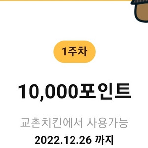 교촌치킨 10000포인트