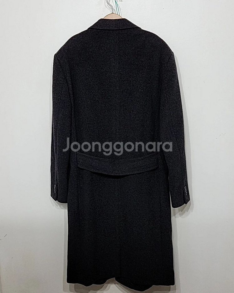 (XL)베르사체 모직코트 차콜 캐시미어 체스터 울코트--5