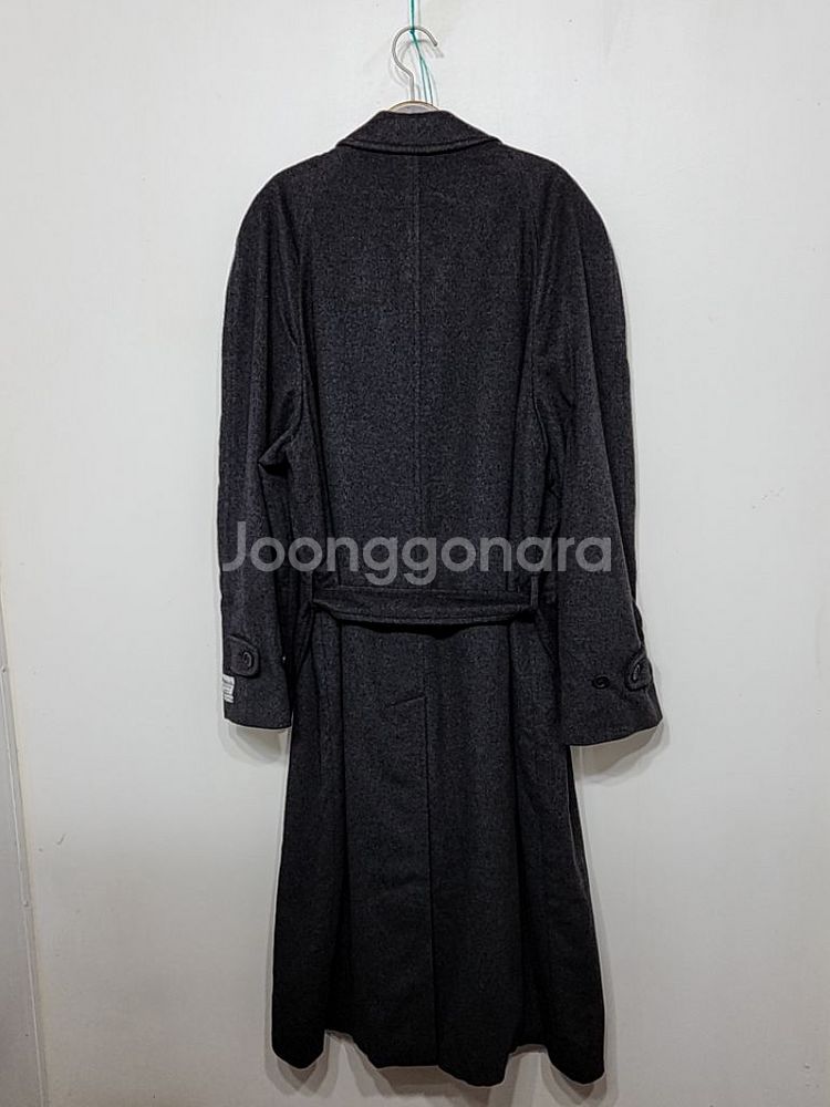 (XL)아르마니 캐시미어 코트 차콜 로브 롱코트 매장판--6