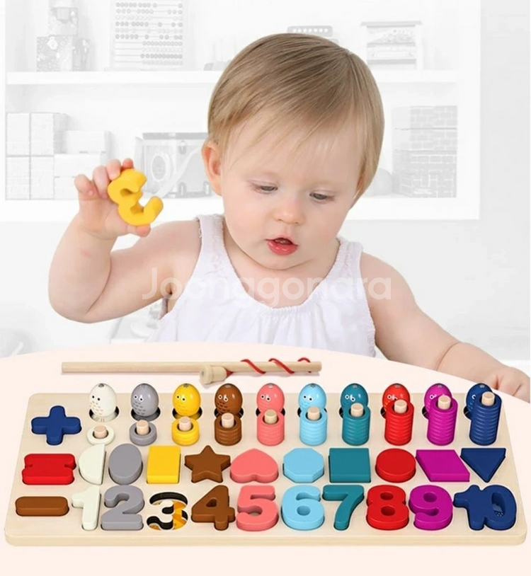 원목 숫자퍼즐놀이 장난감.새상품--2