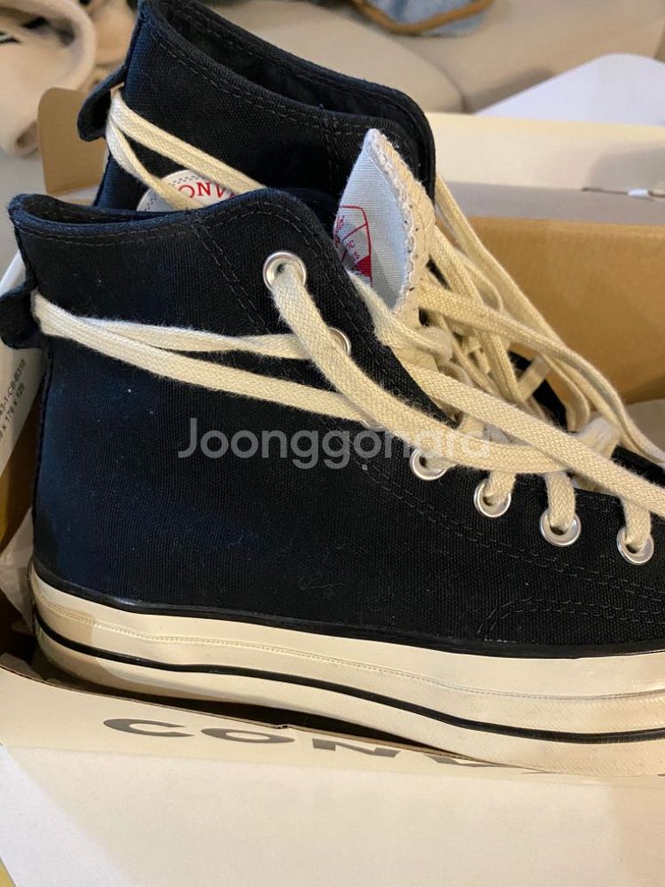 컨버스 피어 오브 갓 에센셜 척 70 하이 블랙--2