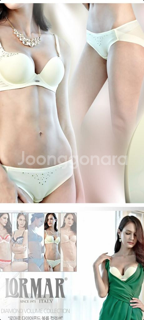 비너스 로마르 옐로우그린 큐빅 노라인 팬티90~95M--5
