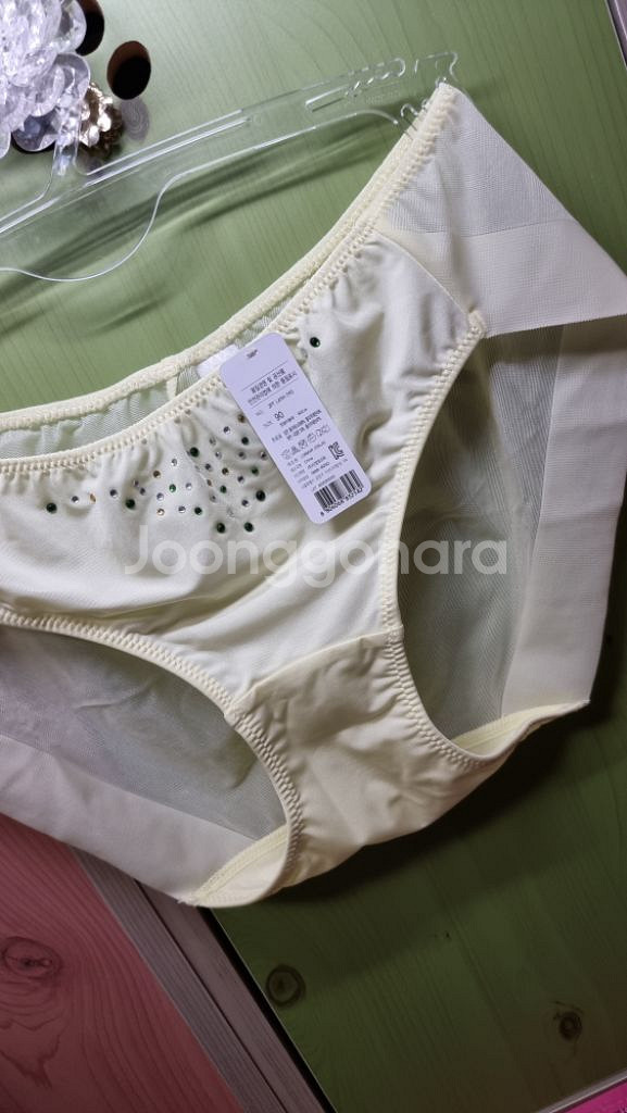 비너스 로마르 옐로우그린 큐빅 노라인 팬티90~95M--2