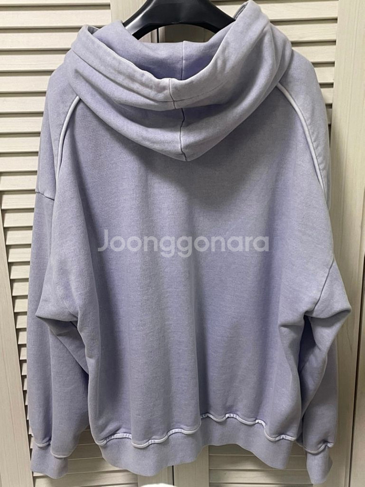 준지 라벤더 가먼트 다잉 후디 집업--2