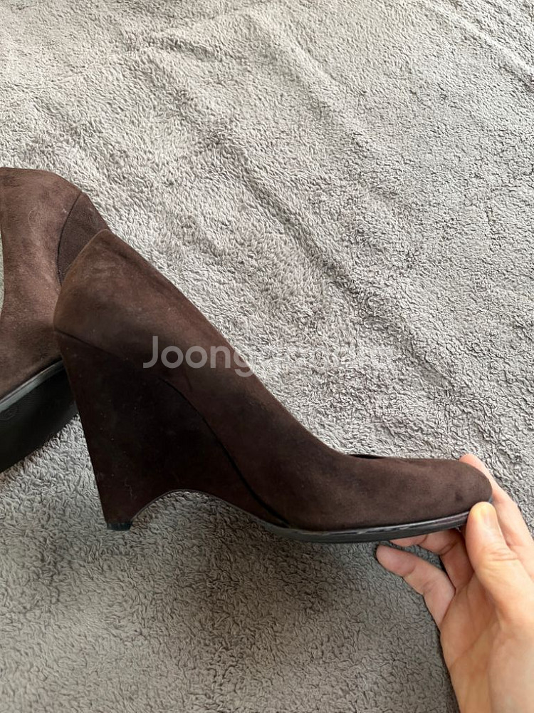 (240/37)미우미우 정품 웨지힐 스웨이드 뮬--3