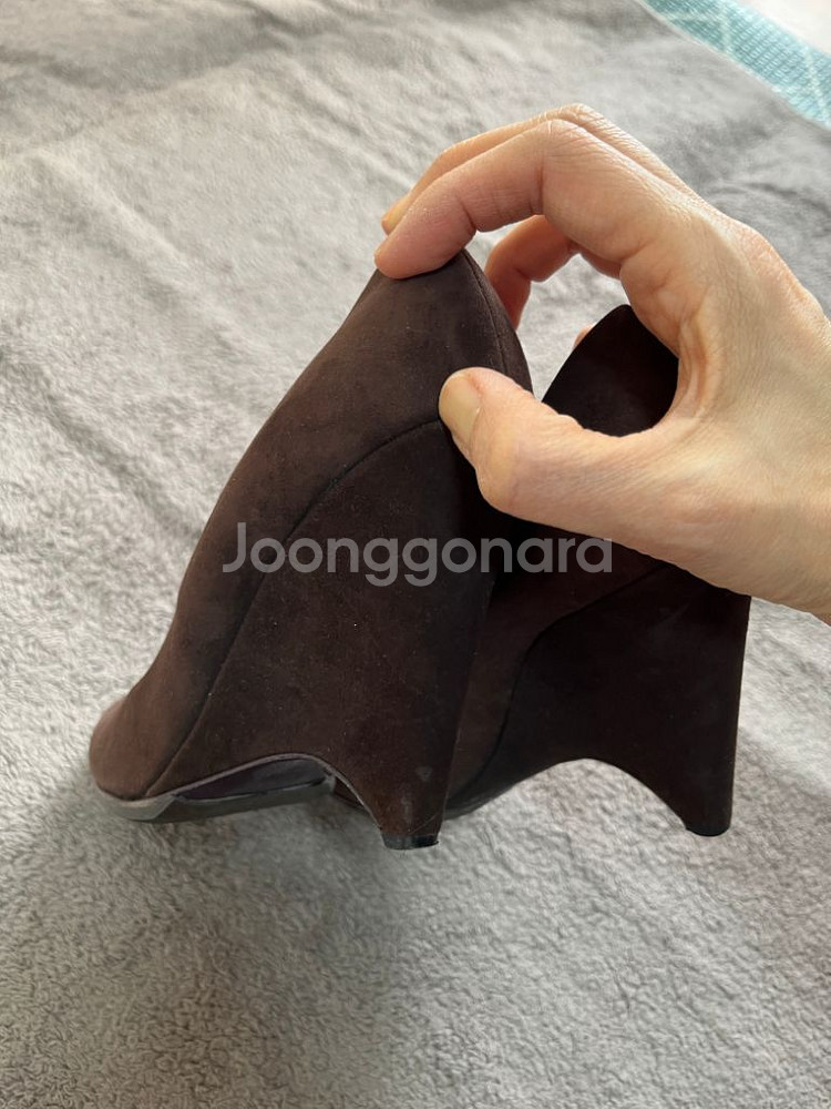 (240/37)미우미우 정품 웨지힐 스웨이드 뮬--6